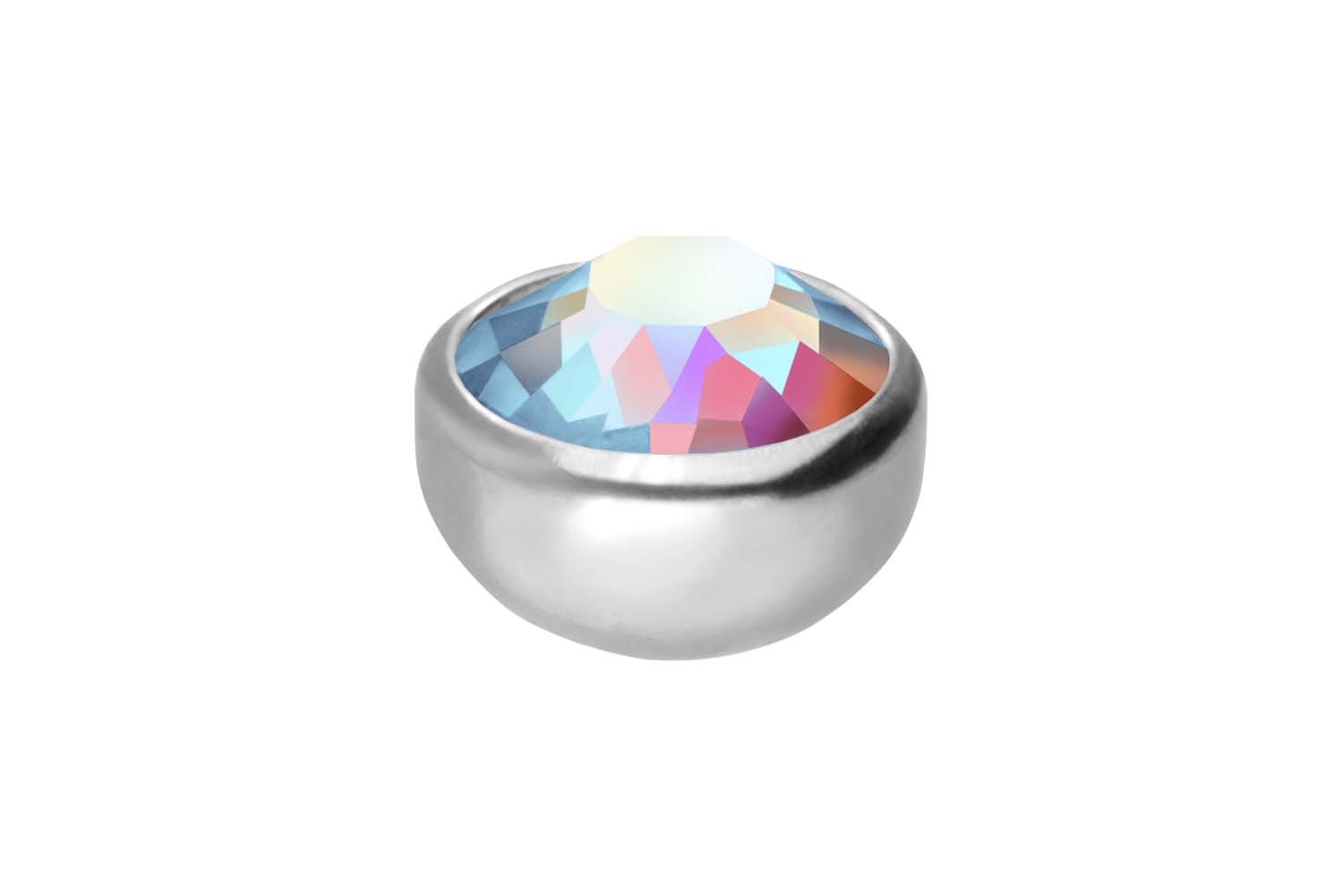 Chirurgenstahl Schraubdisc KRISTALL von Piercingline